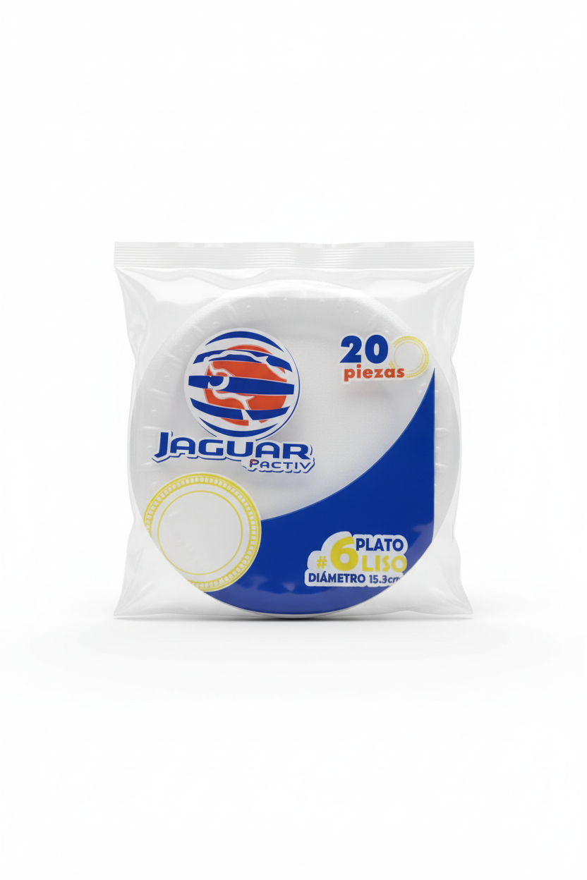 Jaguar Pactiv Platos Hondos #6 - 20 pzas