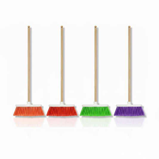 Paquete de 4 Escobas Coloridas - Formato Cuadrado